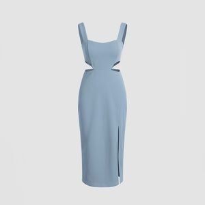 Light Blue Cut-Out Cider Dress